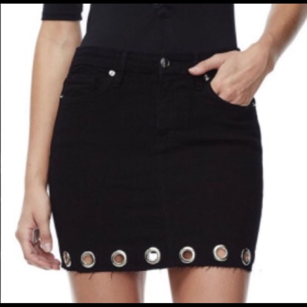 GOOD AMERICAN - denim black skirt